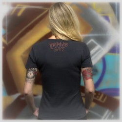 T-shirt Collaboratif Imprimé "SKULLAVY" - Femme