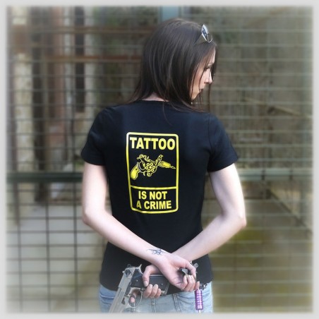 T-shirt Imprimé "Tattoo Is Not A Crime" V1 - Femme