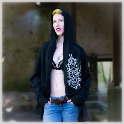 Veste Capuche Large Imprimé "HIBOUX" - Femme